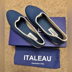 Italeau Made in Italy Women's Blue Slip-On Shoes